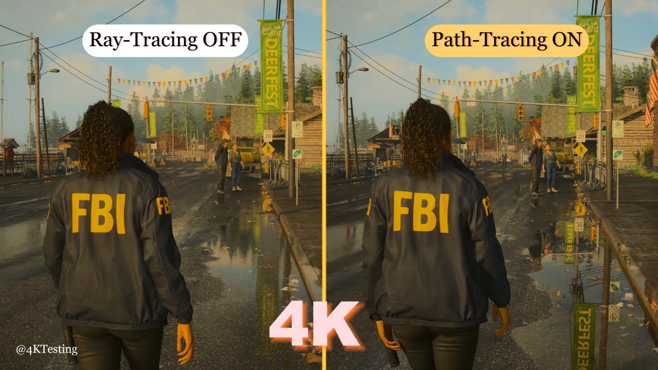 Alan Wake 2 - RT ON VS RT OFF VS Path tracing Comparison | 4K