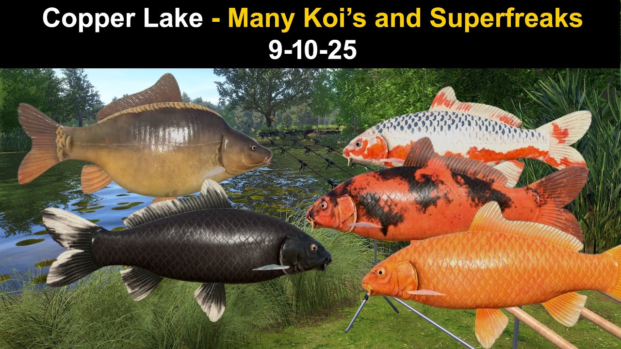 Russian Fishing 4, Copper Lake - Many Koi’s and Superfreaks  9-10-25