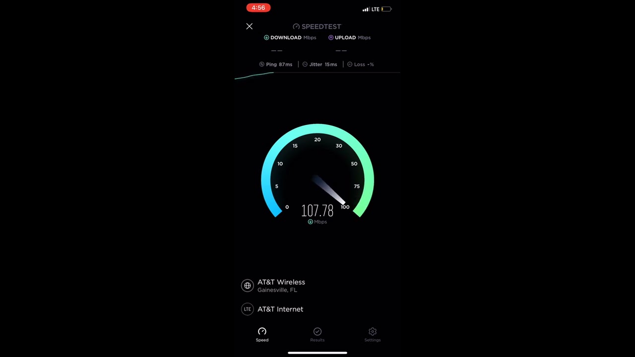 AT&T 5GE Evolution speed test (Not Real 5G)