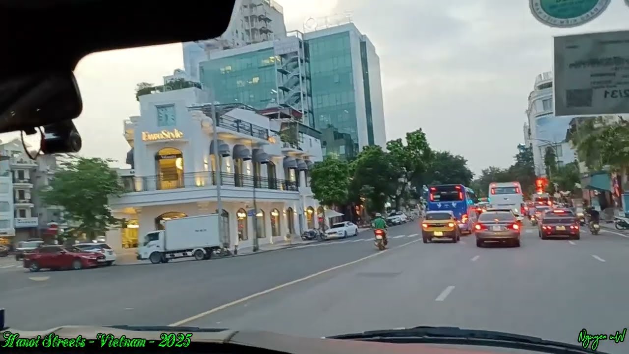 Hanoi Streets - From Phan Dinh Phung Street to Tran Phu Street - Vietnam - 2025