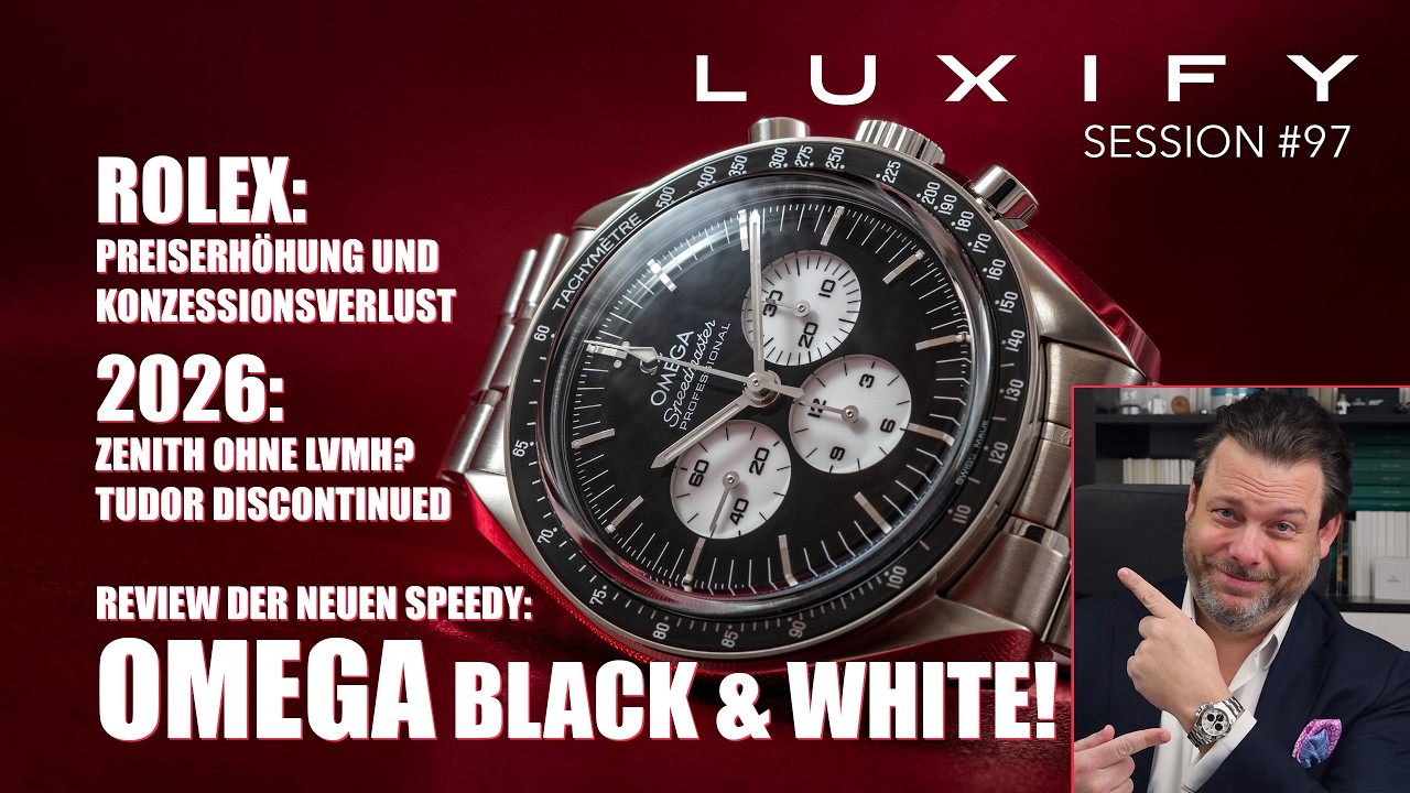 Omega Speedmaster Black & White - DAS Review! Rolex Preiserhöhung, Tudor AUS, verkauft LVMH Zenith?