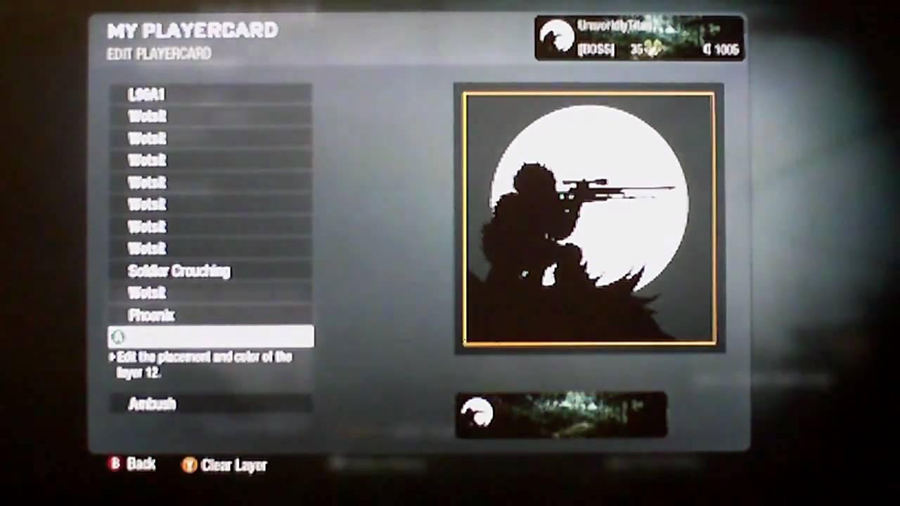 Black Ops Emblem Tutorial: Ghillie Suit Sniper