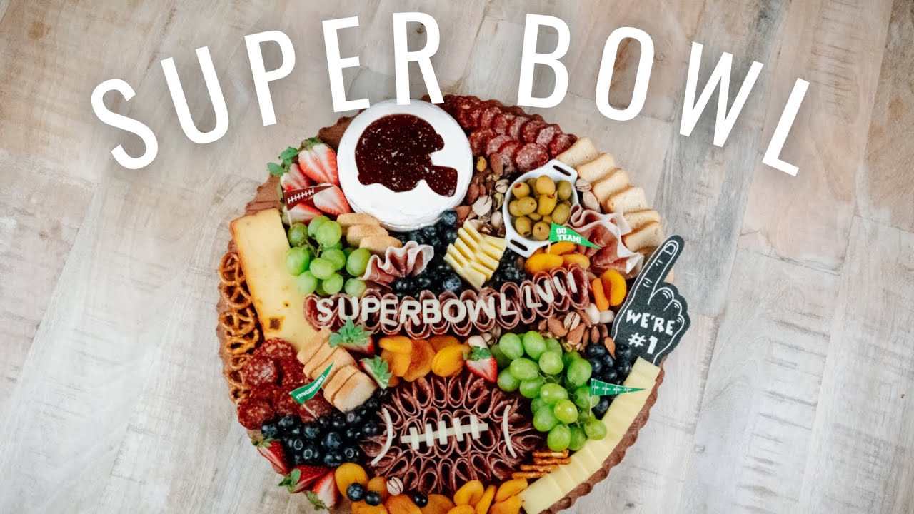 SUPER BOWL- FOOTBALL CHARCUTERIE BOARD