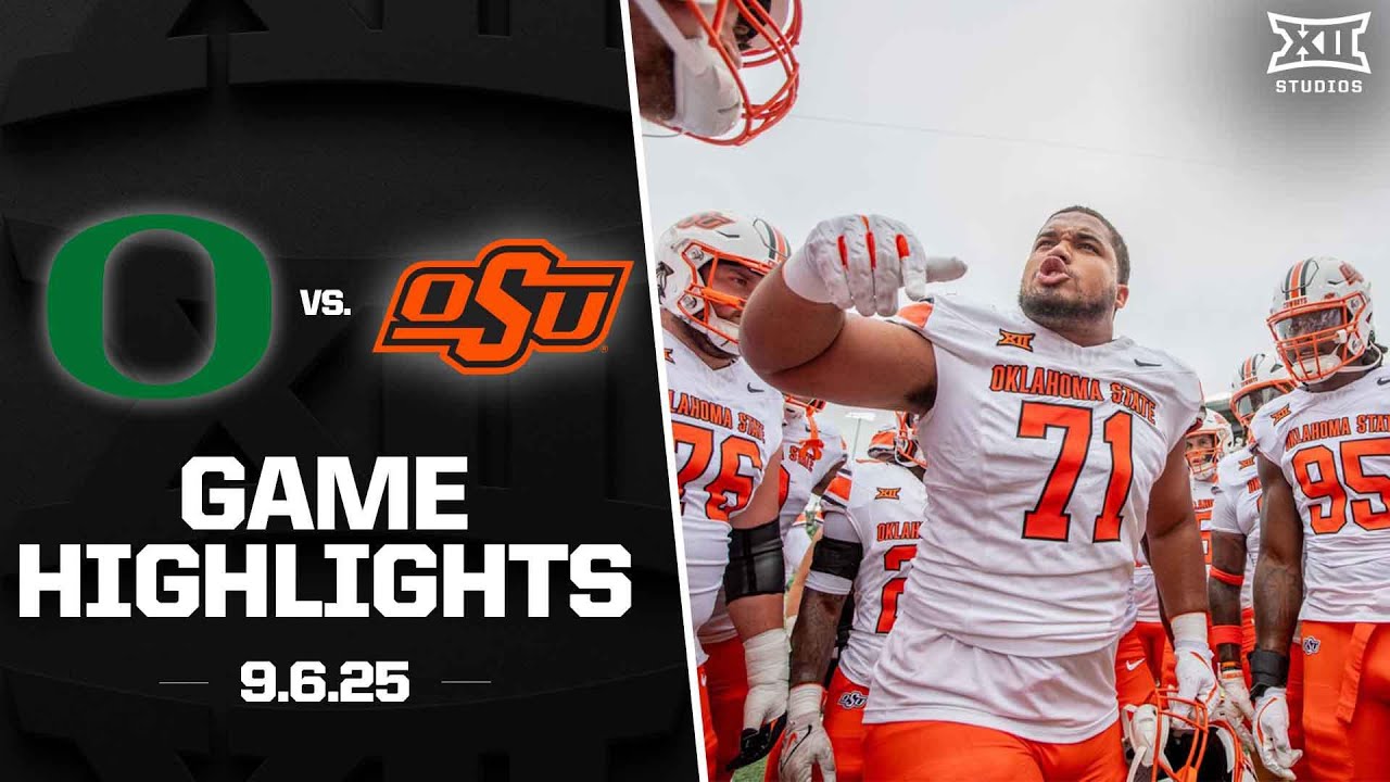 Oklahoma State vs. #6 Oregon Game Highlights | 2025 Big 12 Football