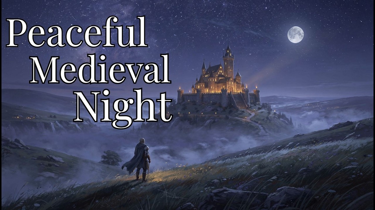 Peaceful Medieval Night Under a Silent Sky  Relaxing Ambience for Sleep & Study