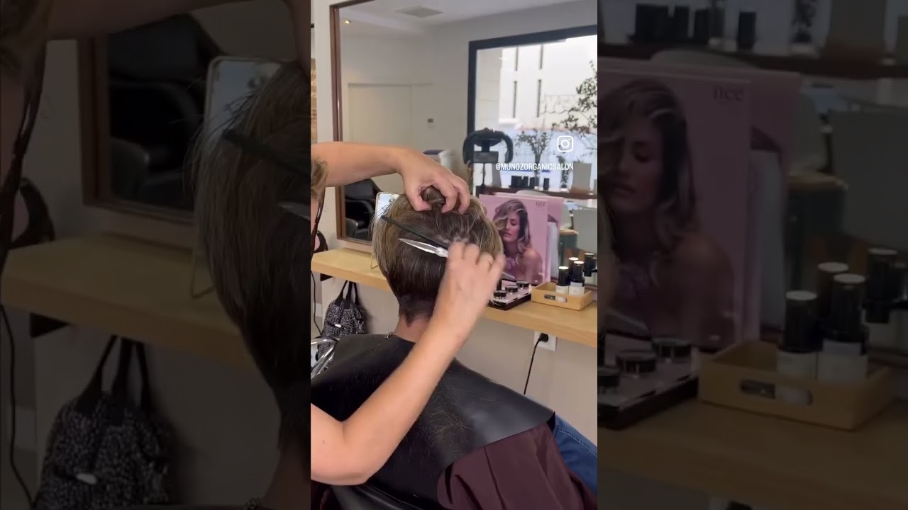 Corte de cabello pixie . Short haircut