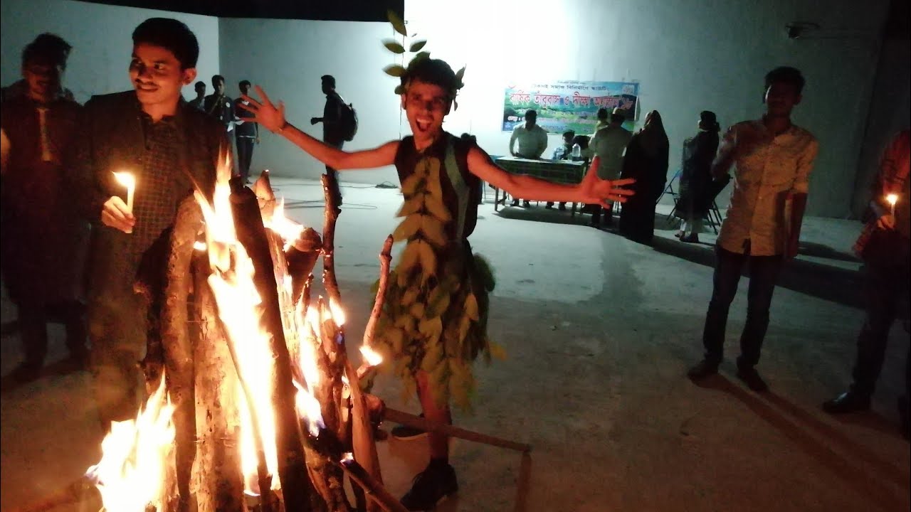 Rover Scout Camp Fire in Chittagong University.