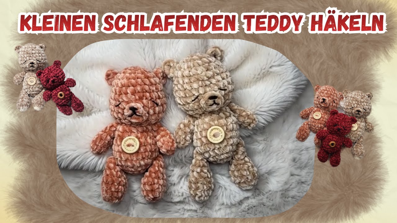 Kleinen Teddy häkeln 🧸 Teddybär -  Amigurumi #häkeln #crochet #handgemacht #handmade