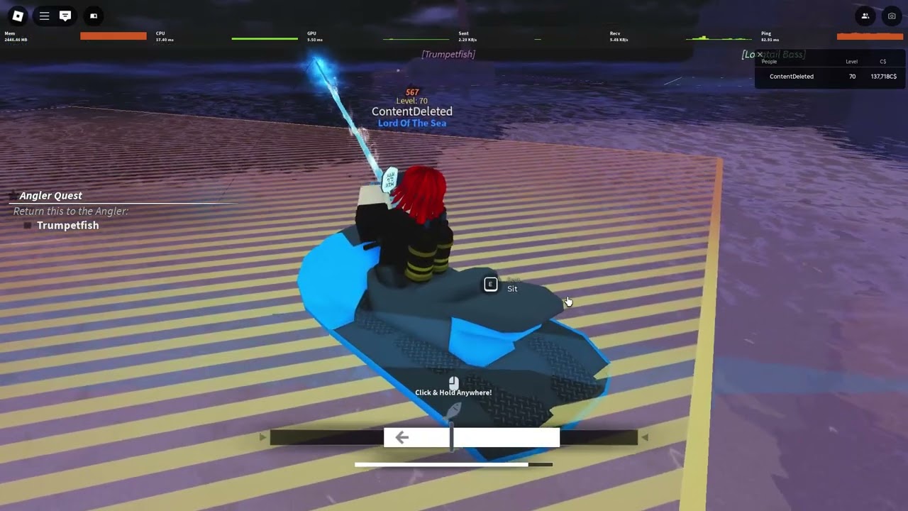 Catching A Fisch Meg In Roblox Fisch!