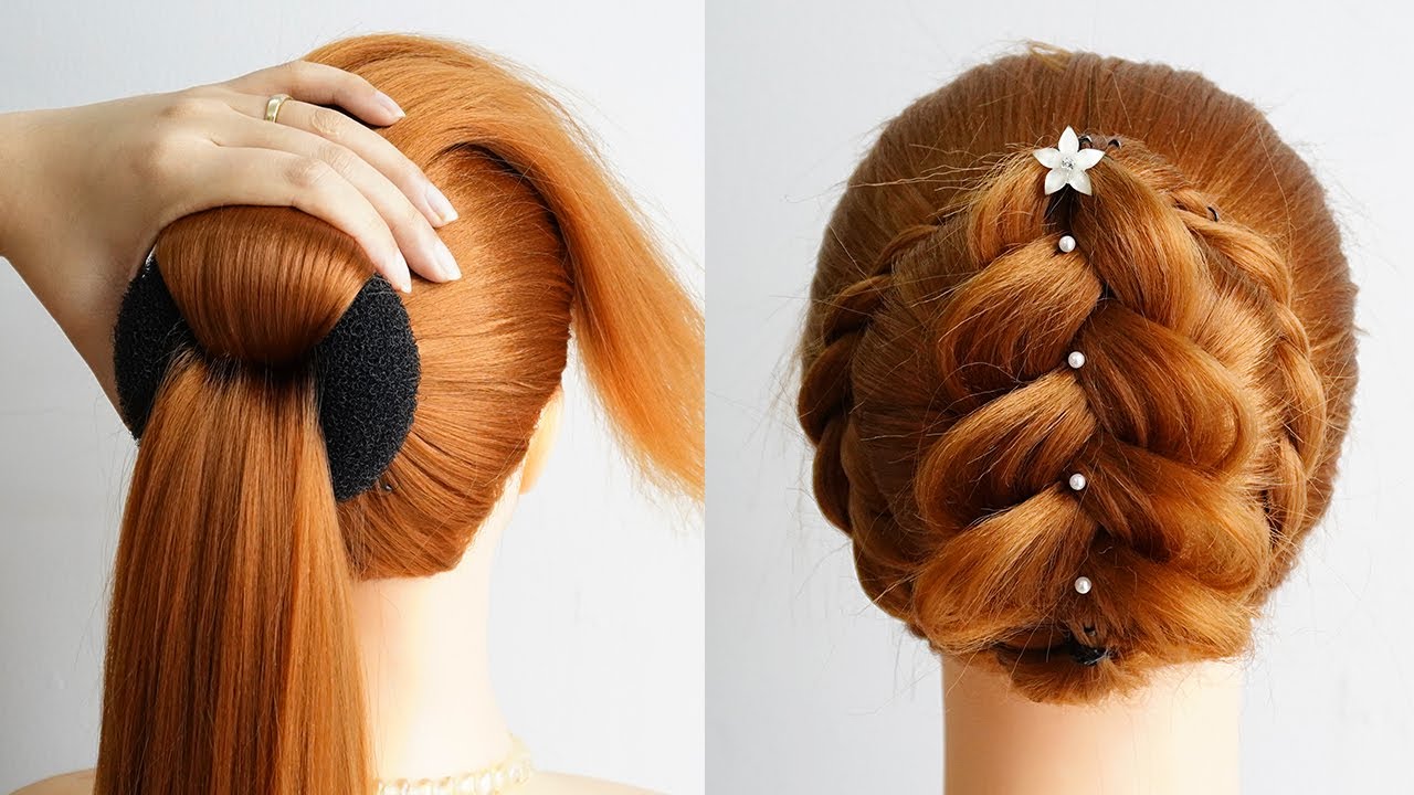 Cute Bun Hairstyle With Braids