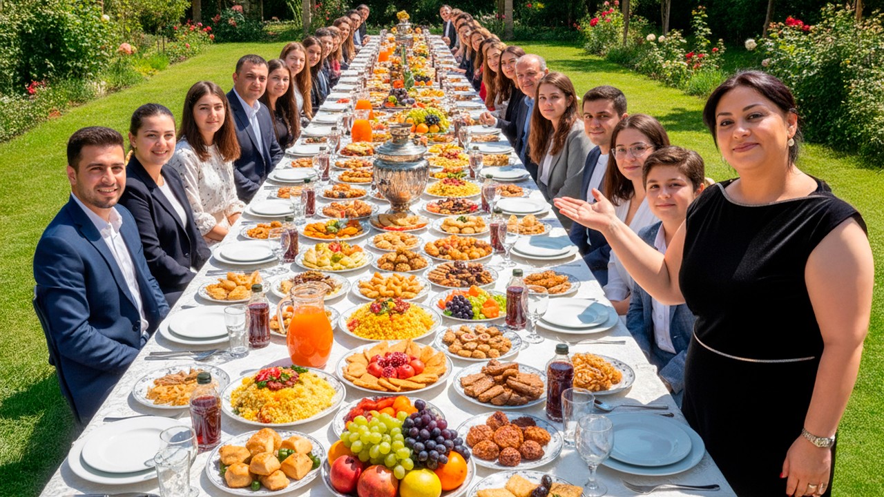 Azerbaijani Woman Cooks 27 Dishes for 40 Guests in One Day