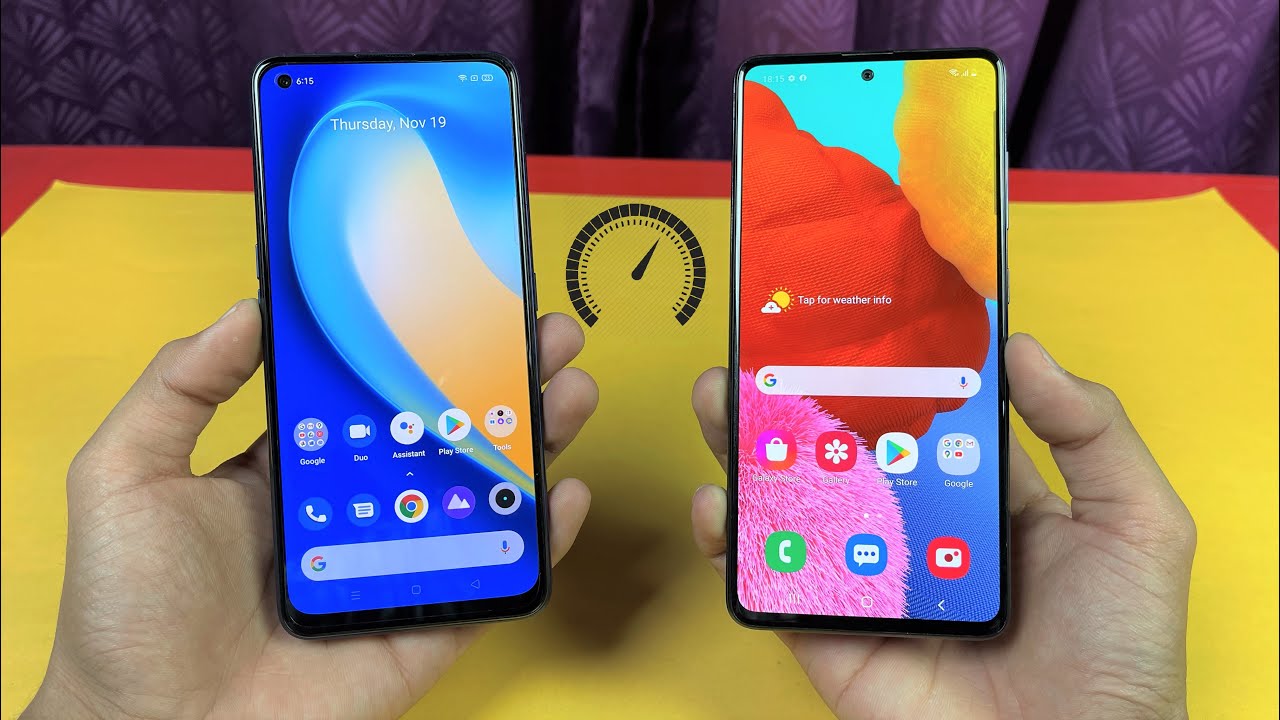 Realme 7 Pro (8 ГБ) против Samsung Galaxy A51 (6 ГБ) — тест скорости!