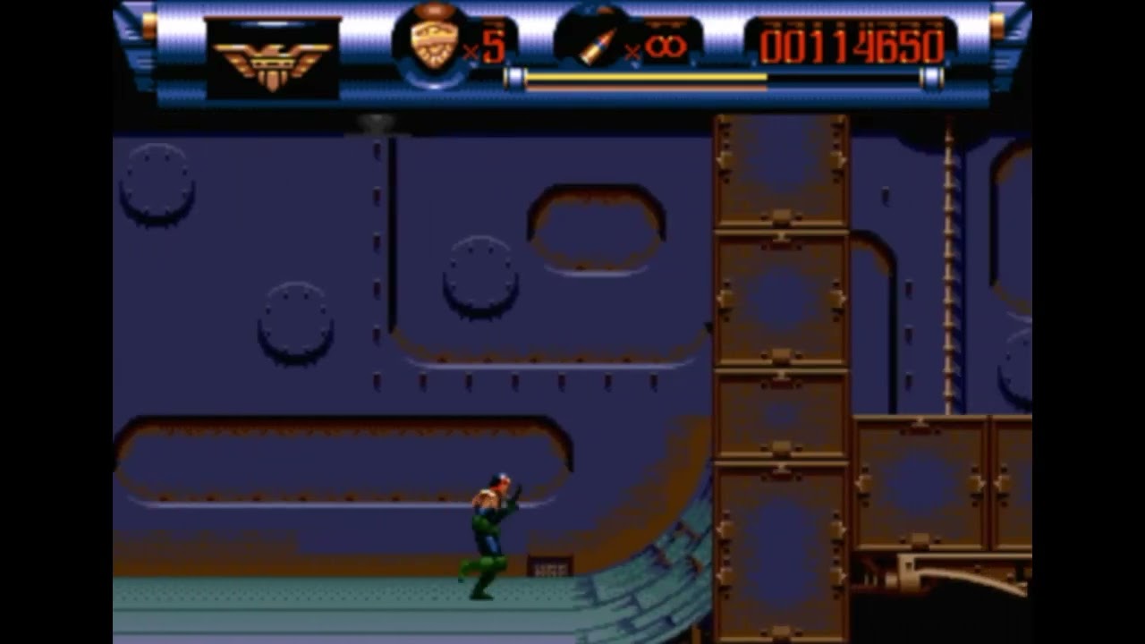 Sega Mega Drive 2 Smd 16 bit Judge Dredd   The Movie Stage 2 / Судья Дредд Уровень 2 Прохождение