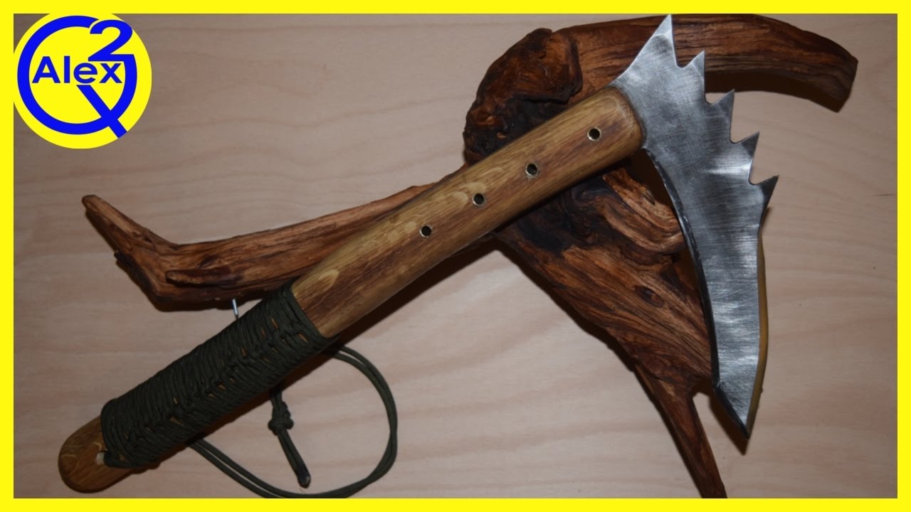 Make a Kama (Ninja Sickle) from an old Saw Blade