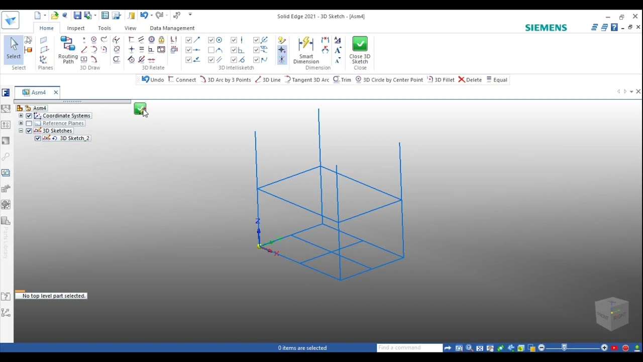 Solid Edge 2021 - Tutorial - Frame