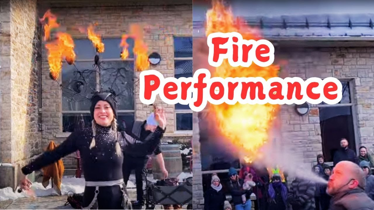 Spectacular Fire Dance & Fire Breathing Show at Frost and Fire Festival 2024 | Perth, Ontario