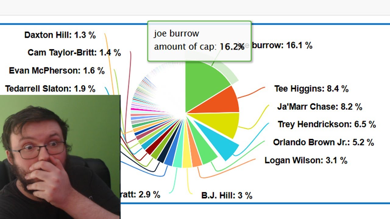 BENGALS FAN REACTS TO HOW THE BENGALS SALARY CAP PIE CHART LOOKS..................