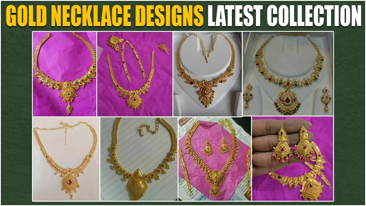 Gold necklace designs latest collection ||neckalce designs