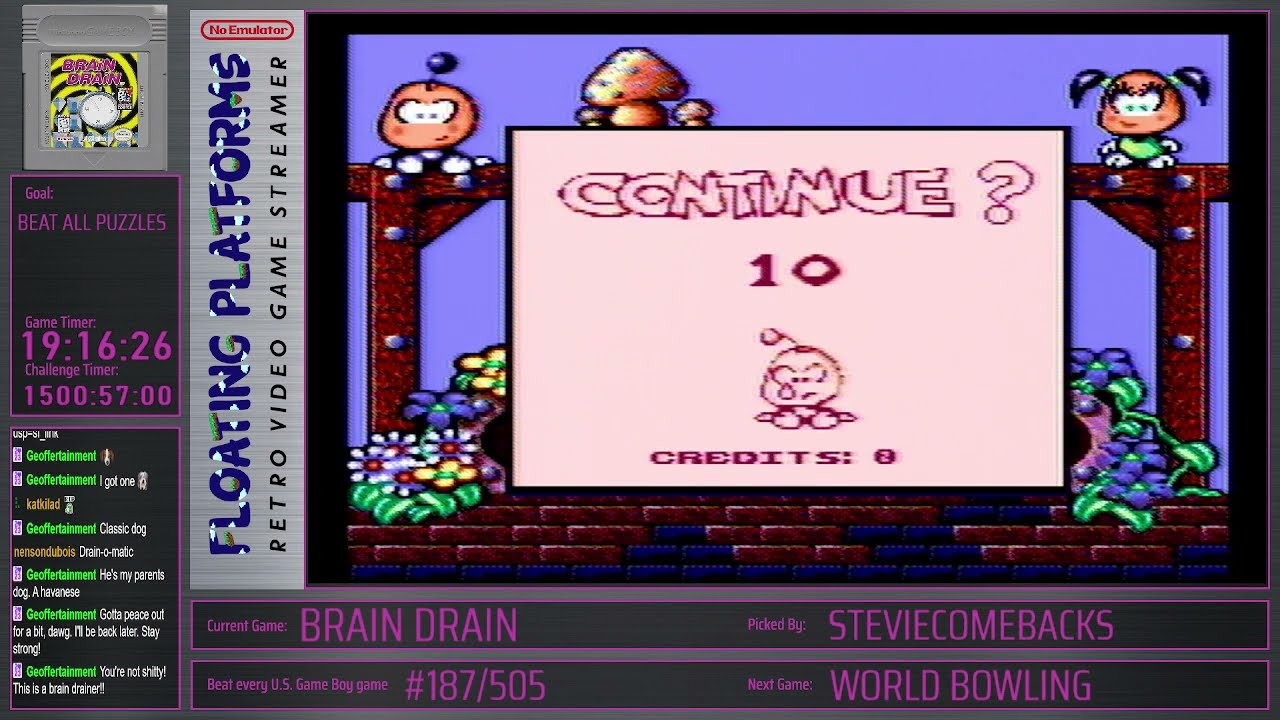 Brain Drain - Beat Every Original Game Boy Game #187/505 (Part 6 of 6)