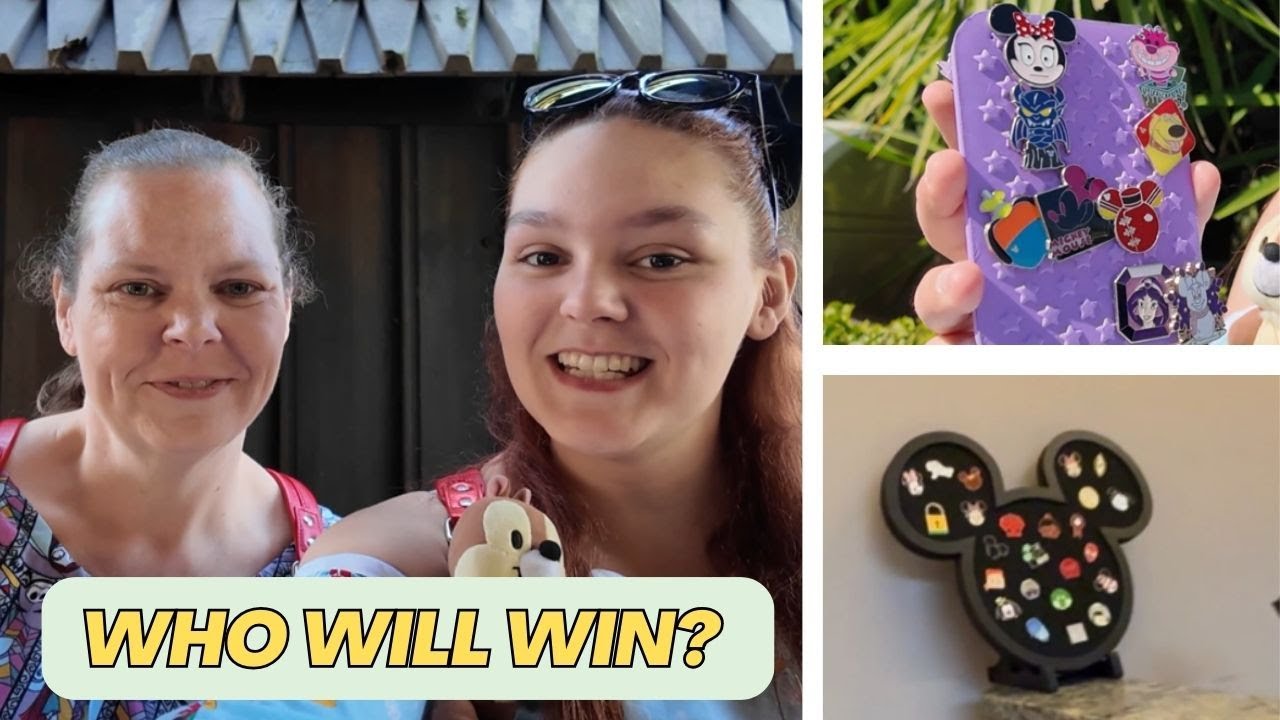 Конкурс по обмену значками в EPCOT: кто первым закончит игру в бинго со значками?