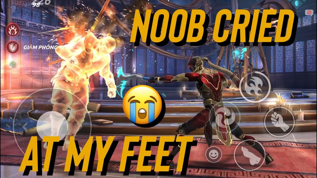 😤😭 NOOB CRIED AT MY FEET 🦿Shadow Fight 4 Arena