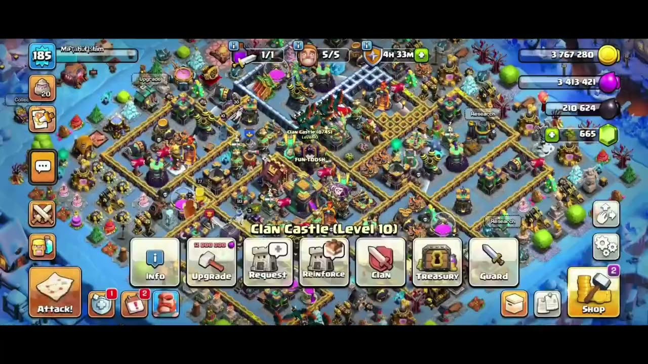 I attacked Town Hall 14,15,16 with Town Hall 14-Here's what happened; video#1 #clashofclans #gaming 