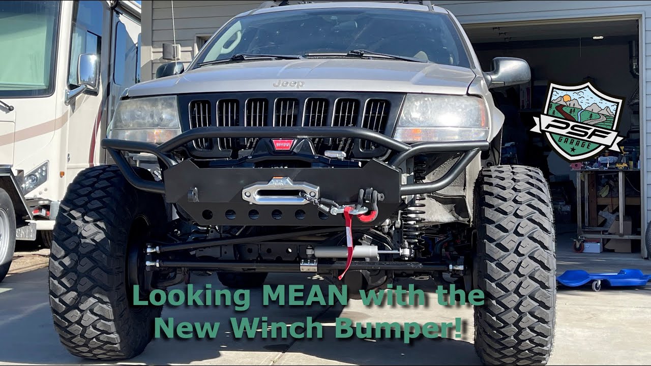 Our 1-Ton Jeep Grand Cherokee WJ gets DTill Fabworks Front Winch Bumper and Warn Zeon 10-S!
