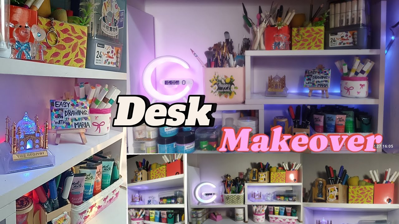 Desk Makeover..... #easydrawingwithmaria #art #deskmakeoner