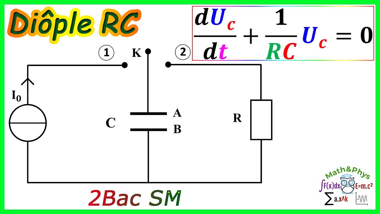 Dipole RC - Circuit RC - Équation Différentielle - 2 Bac SM - [Exercice 1]