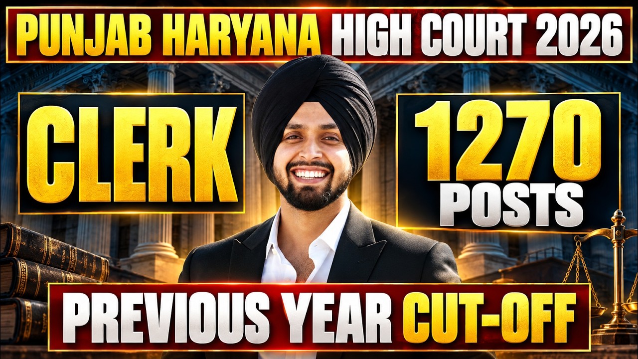 Punjab Haryana High Court Clerk 2026 | Previous Year + Category Wise Cut Off Analysis | Gagan Sir