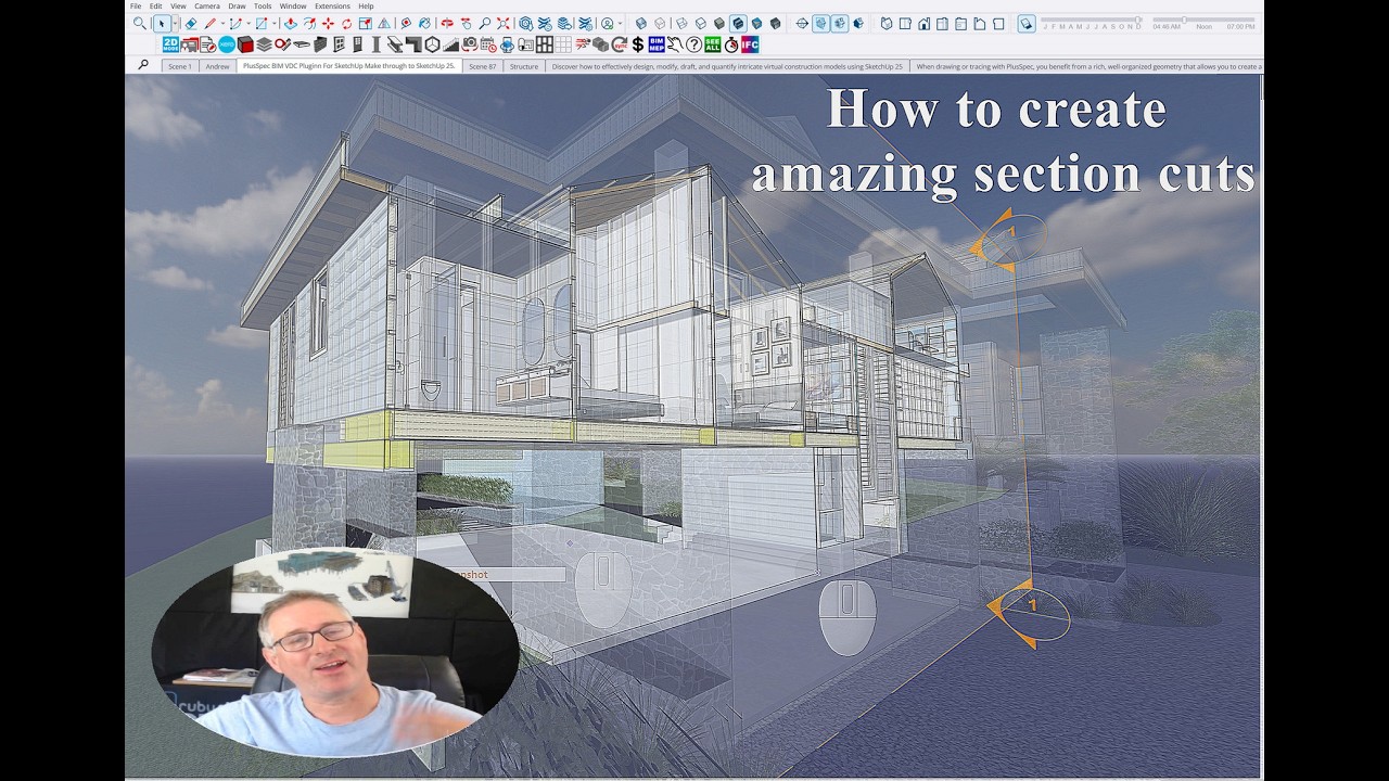 Section cut Saturday, how-to tutorial. Show detail anywhere in your Sketchup BIM