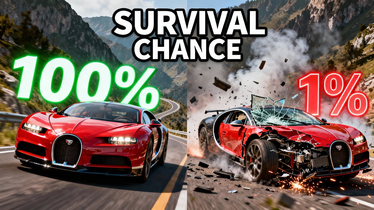 BeamNG.drive Survival Chance Test #23 (100% vs 0% Damage)