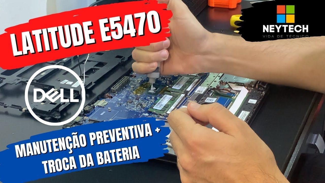 DELL Latitude E5470 - Como fazer manutenção preventiva + troca da bateria