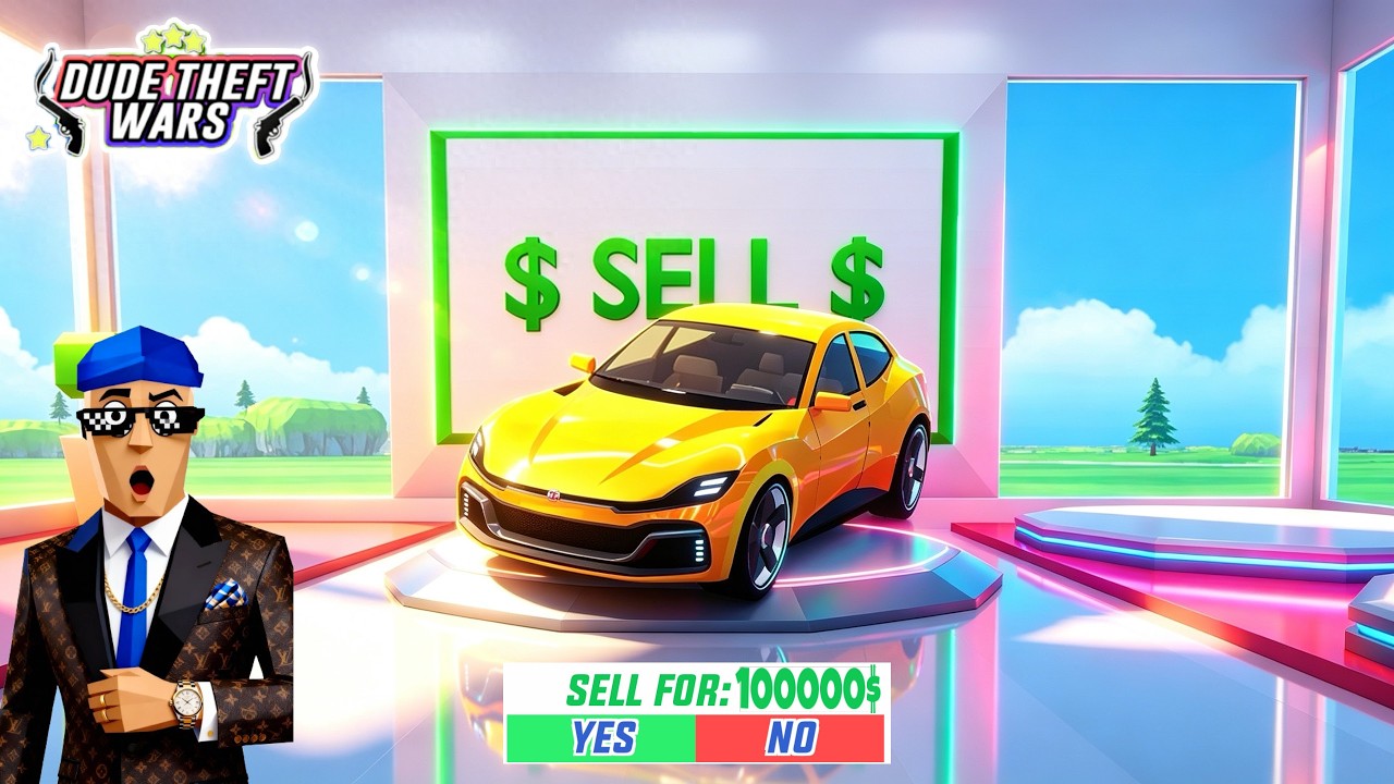 🔥 $1 Car vs $100,000 Car &ndash; Which Earns More Money in Dude Theft Wars? | DTW Money