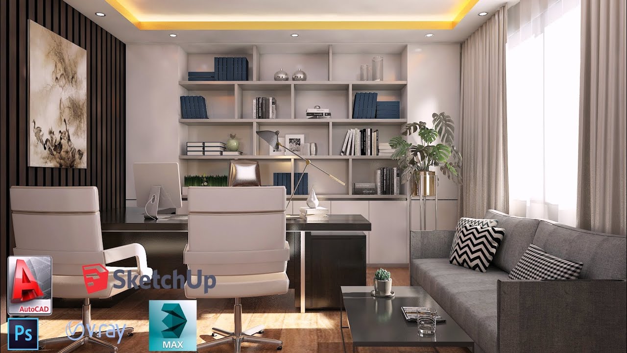 3ds Max Office Interior design Tutorial Video how to make office interior design in 3ds Max vray ..