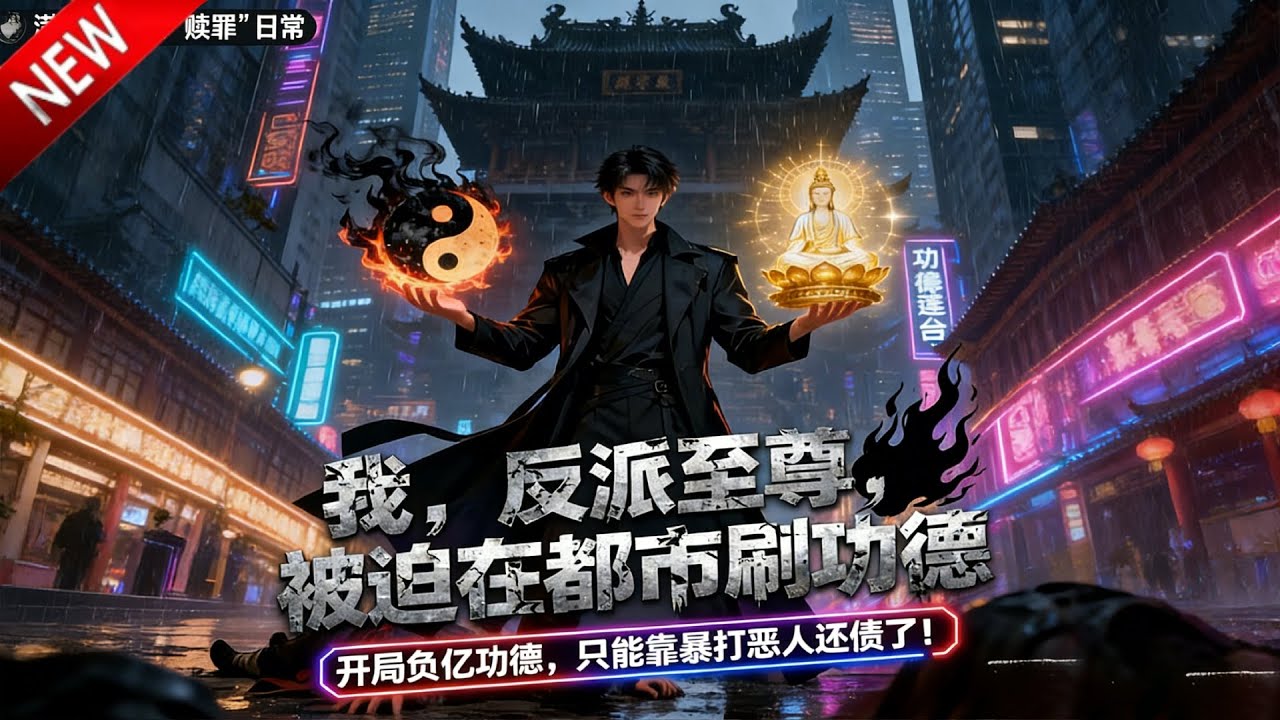 💥【新番上线】都市高武，萧辰穿越成为全球最大反派黑魂殿殿主，因前身作恶多端需积累功德值，在与各方势力的斗争中不断提升实力！《我，反派至尊，被迫在都市刷功德》全集 Multi SUB #漫剧 #动漫魔女