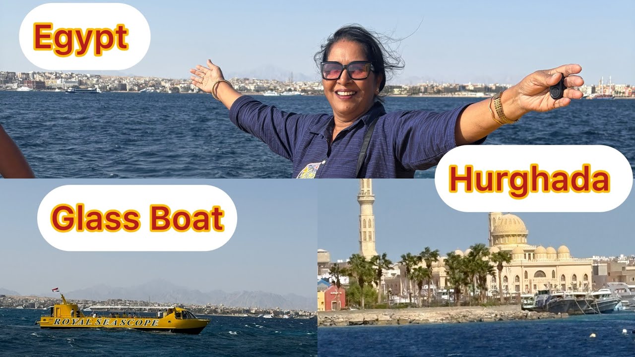 ||GLASS BOAT JOURNEY IN HURGHADA || A DAY IN RED SEA|| #ocean #egypt #glass #boat #travel #highlight