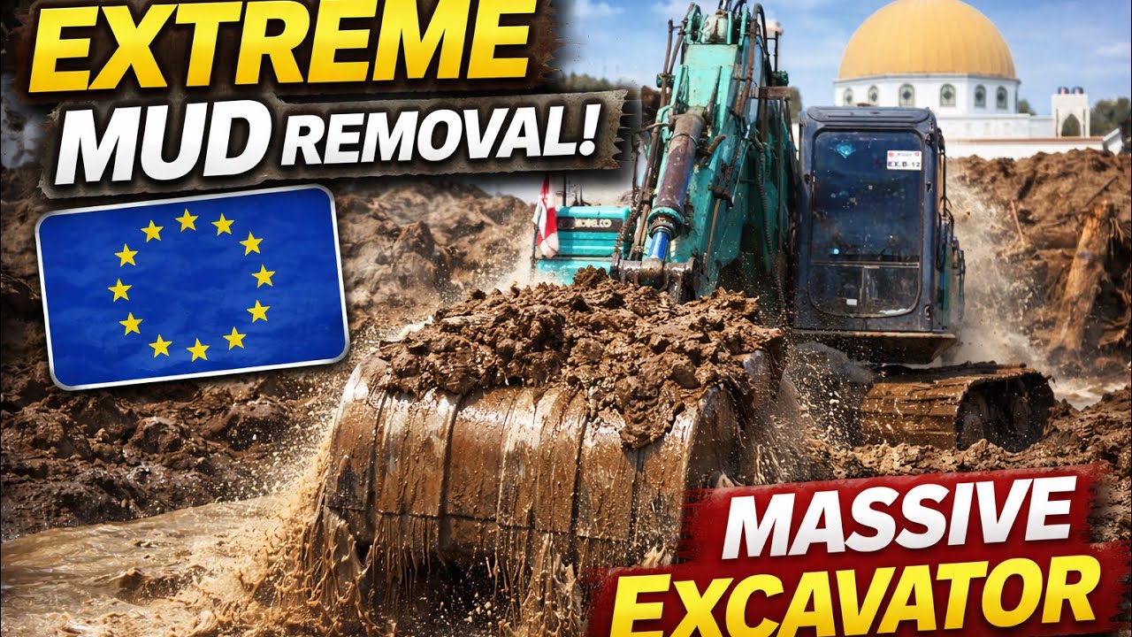 Extreme Mud Removal with Massive Excavator!