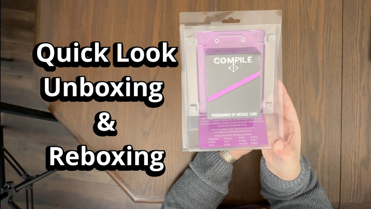 Compile: Main 1 - Quick Look Card Game Unboxing & Reboxing - What's Inside the box?