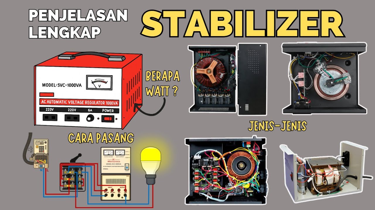 STABILIZER | CARA MENENTUKAN WATT , CARA PASANG , KOMPONEN, JENIS STABILIZER