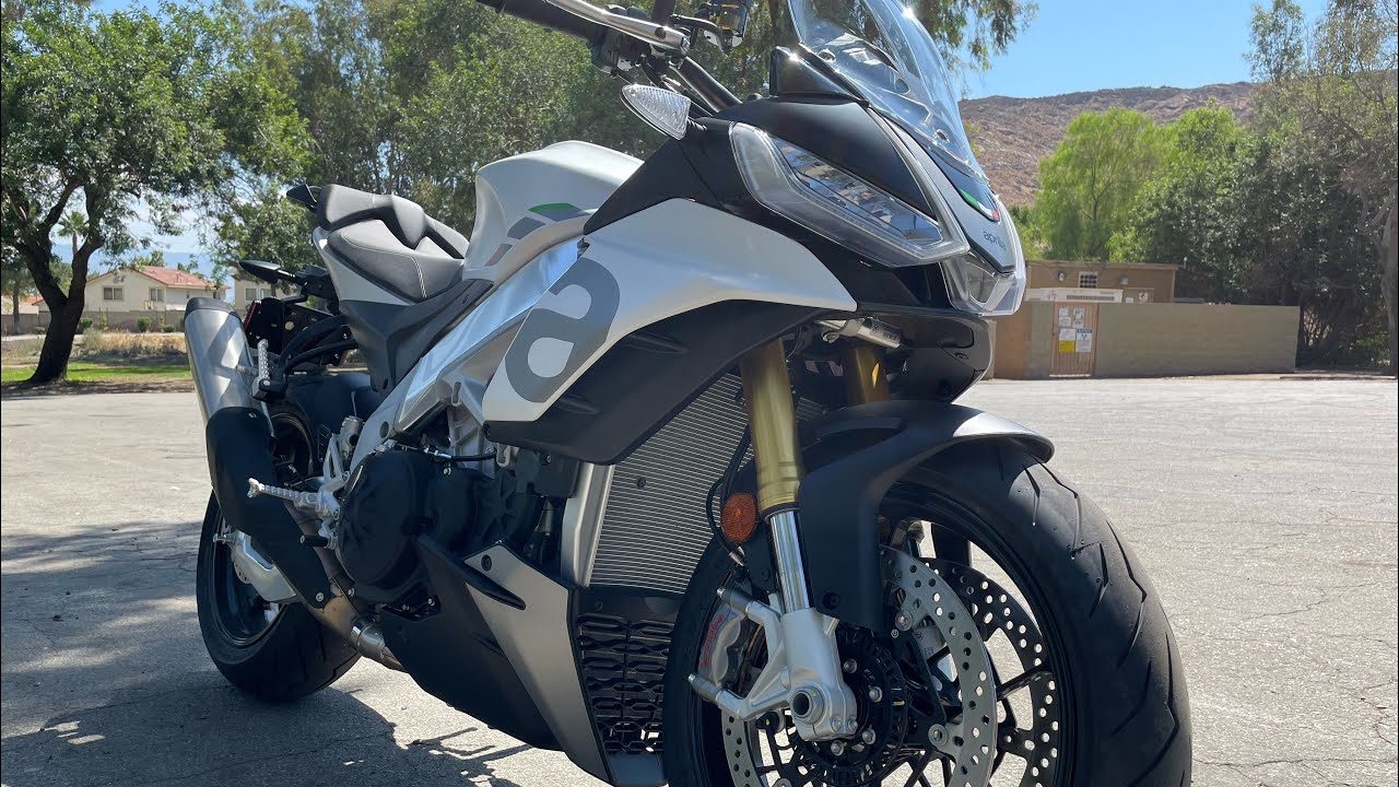 2021 Tuono V4 real stock exhaust sound with valve delete