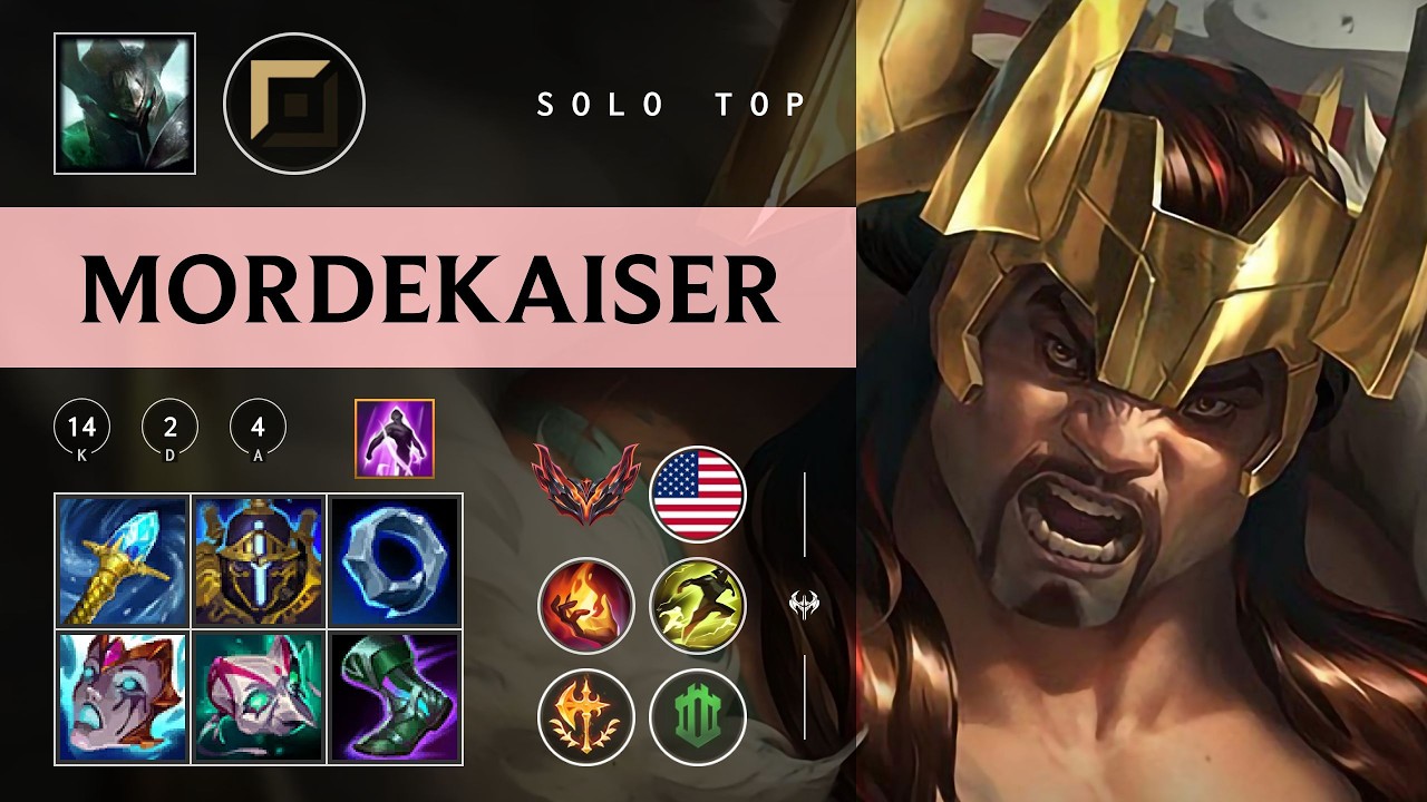Mordekaiser Top vs Garen - NA Grandmaster Patch 26.03