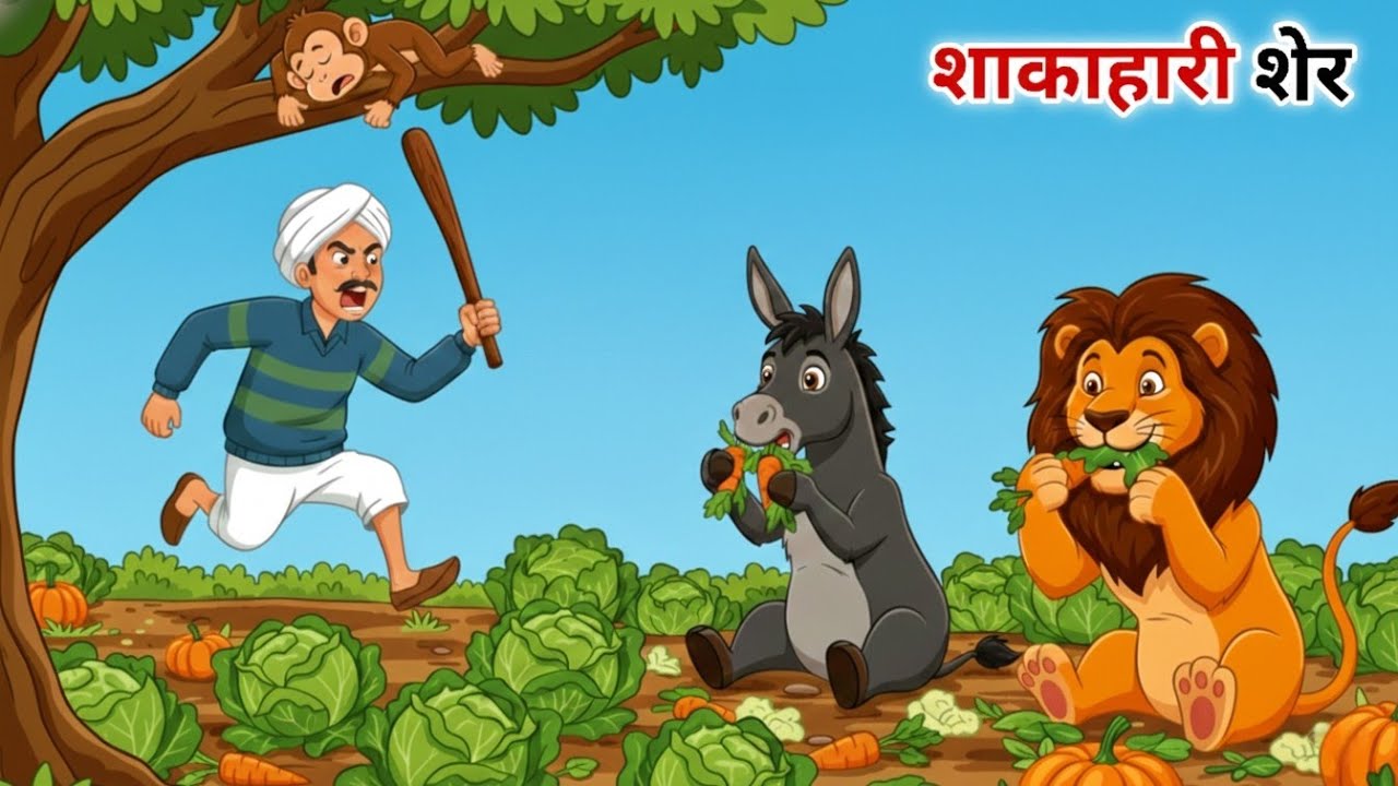 शाकाहारी शेर | Shakahari Sher | Hindi Kahaniyan | Moral Stories | #hindikahanian 
