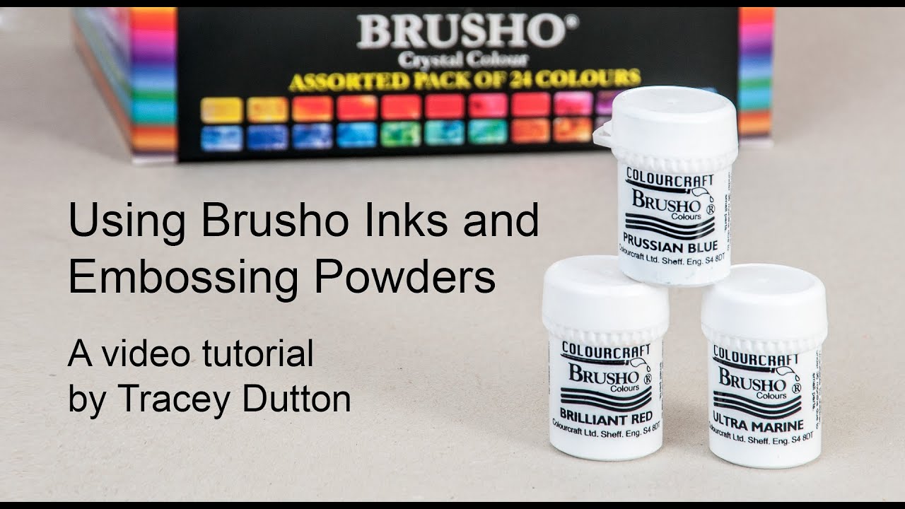 Brusho Inks and Embossing Powders by Tracey Dutton - A Lavinia Stamps Tutorial