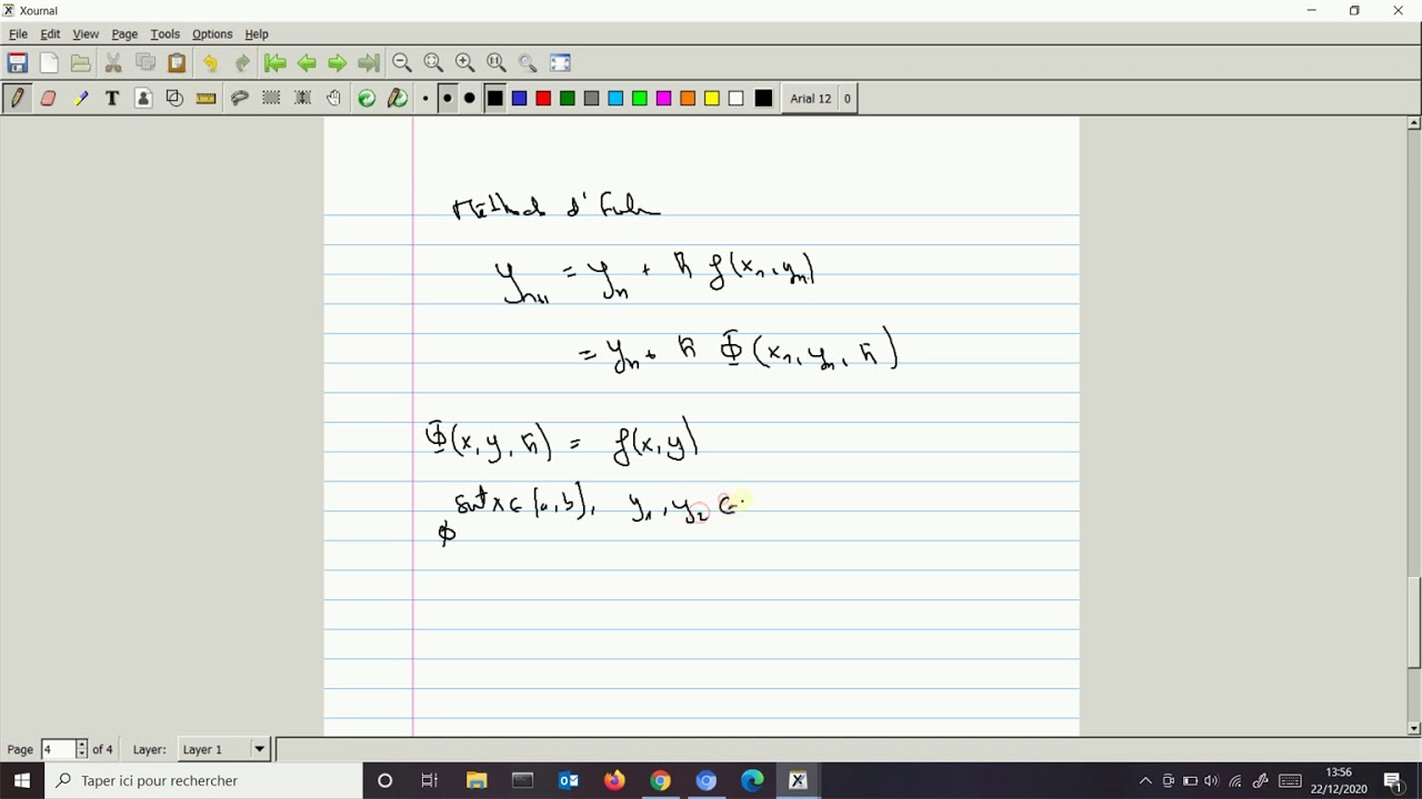 Etude de méthodes numérique à un pas(Chapitre 4: Résolution numérique des EDO)