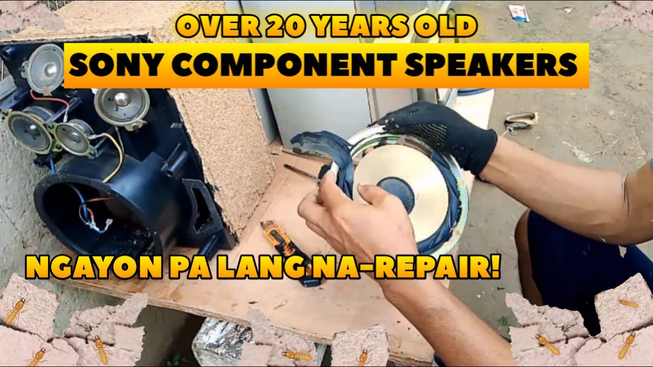 Over 20 years old Sony component speakers | speaker edge and speaker box repair
