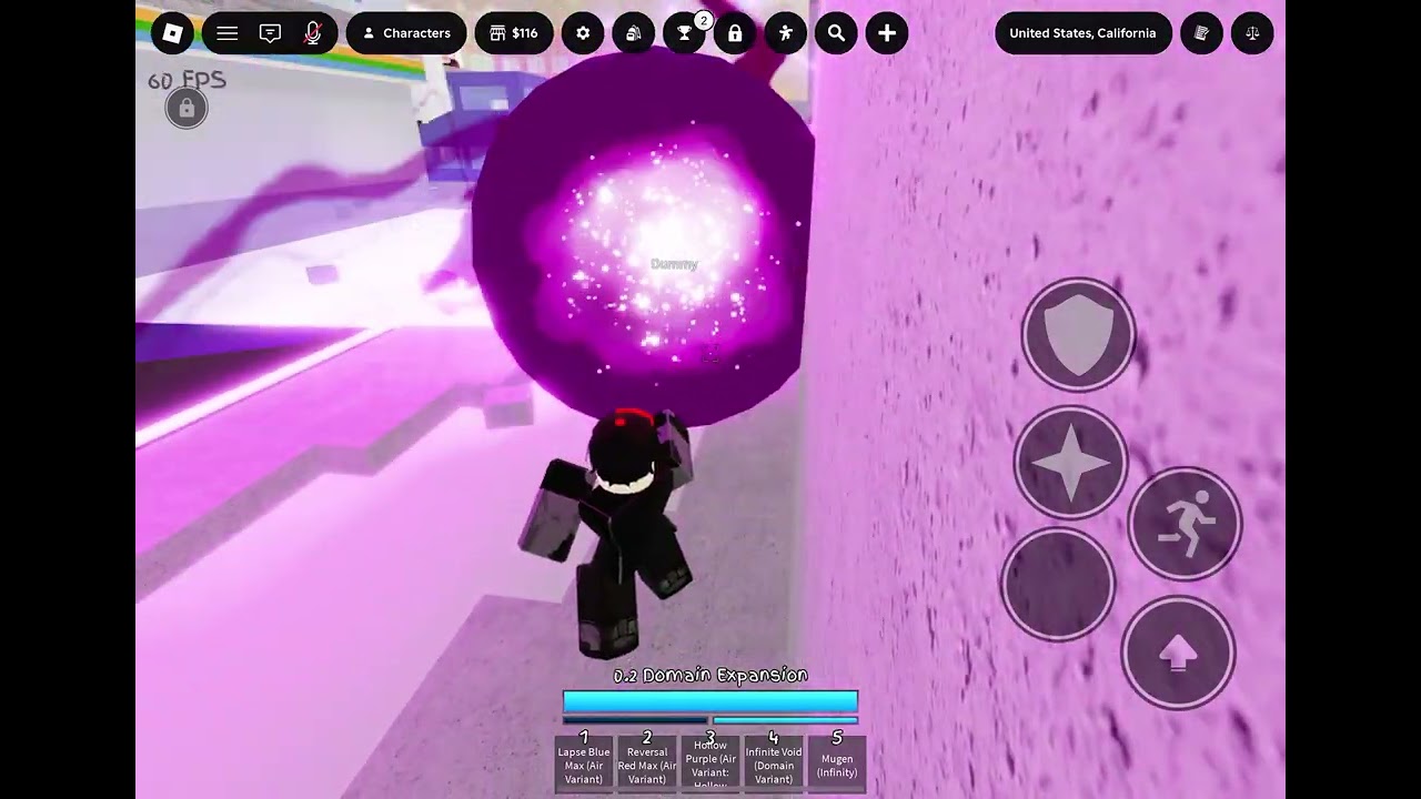 Gojo reworked custom moveset in JJS