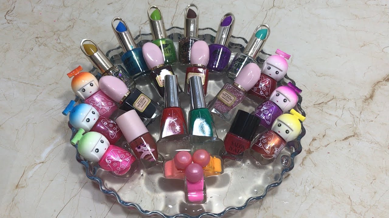 Mixing Nail Polish Into Clear Slime - Most Satisfying Slime Videos