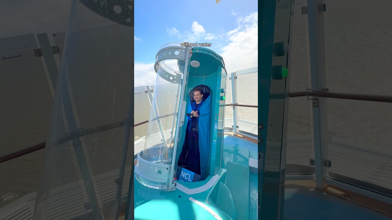Trap door slide WITHOUT WATER / Norwegian Aqua 🚢