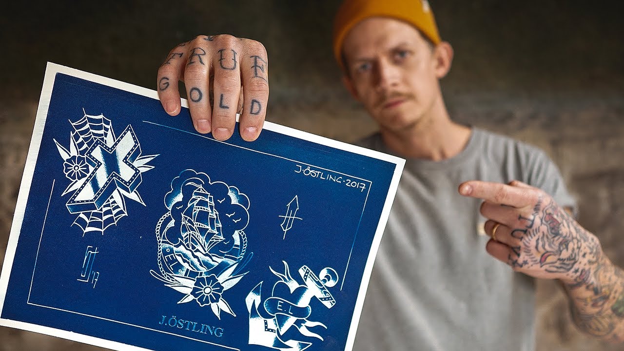 How to Make Cyanotype Tattoo Flash like Percy Waters [Full Tutorial]